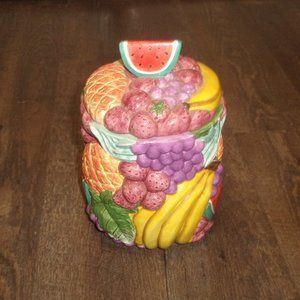 Cooks Club fruit all over cluster cookie jar